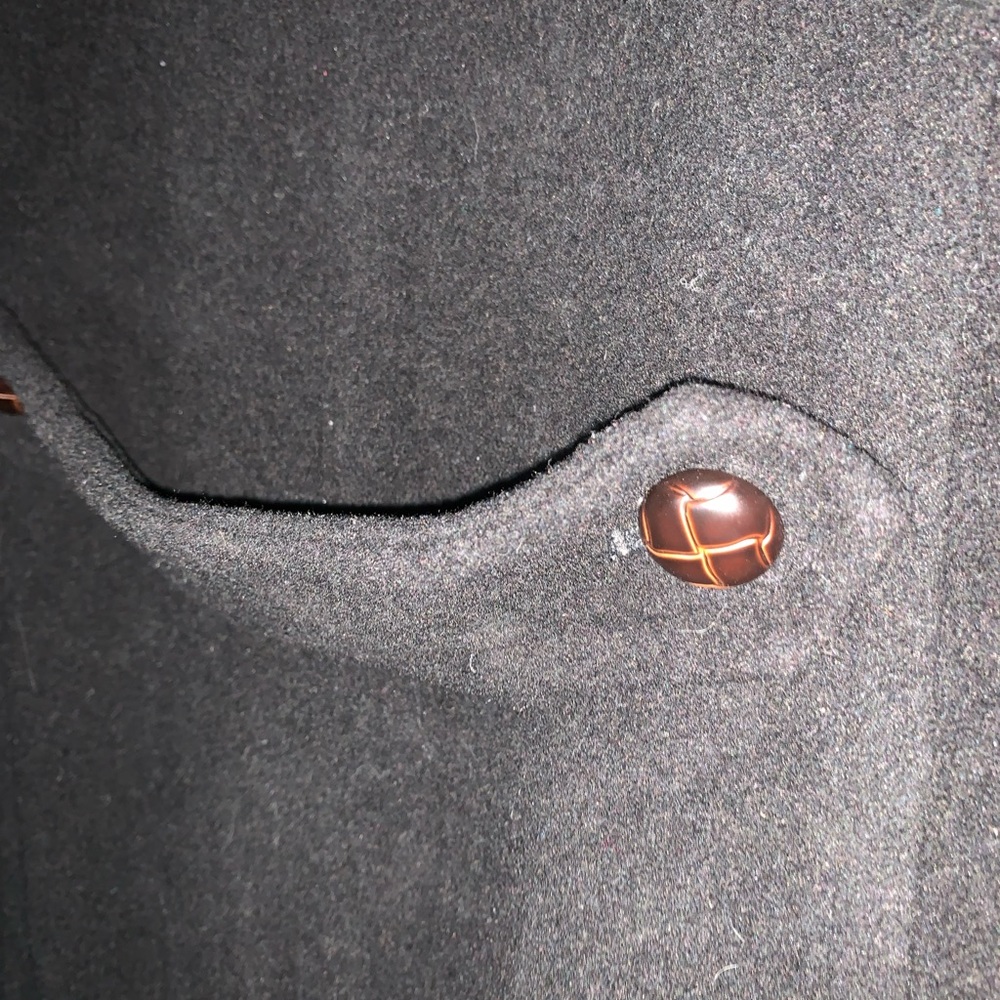 Classic Black Women's Wool Coat - Timeless Winter Jacket - Picture 8 of 9